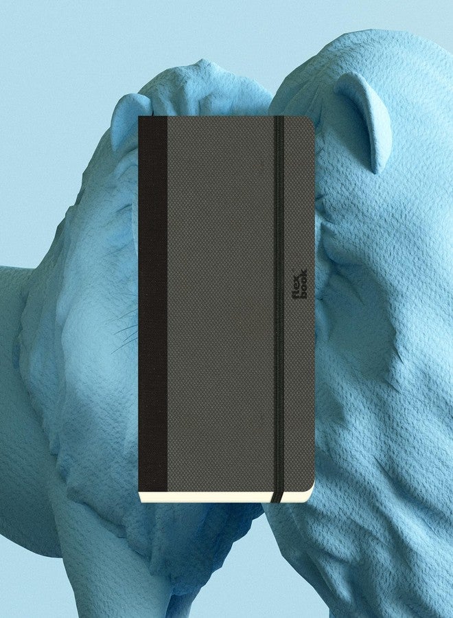 Flexbook Adventure Notebook Dotted Off-Black | Pocket | 9x14cm - A6 (Minus) | 192 pages | 85gsm Fabriano Ivory Paper | Fine Textured Cover | Elastic Band Closure | Bookmark included | Inner paper pocket - Image 5