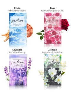 Excefore Hanging Closet Deodorizer 16 Pcs Air Freshener Hanging Closet Deodorizer Scented Room Fragrance Aroma Bag Suit for Locker Car Closet Long Lasting Fresh Fruit Flavor Portable Bedroom Car Sachet  - Image 4