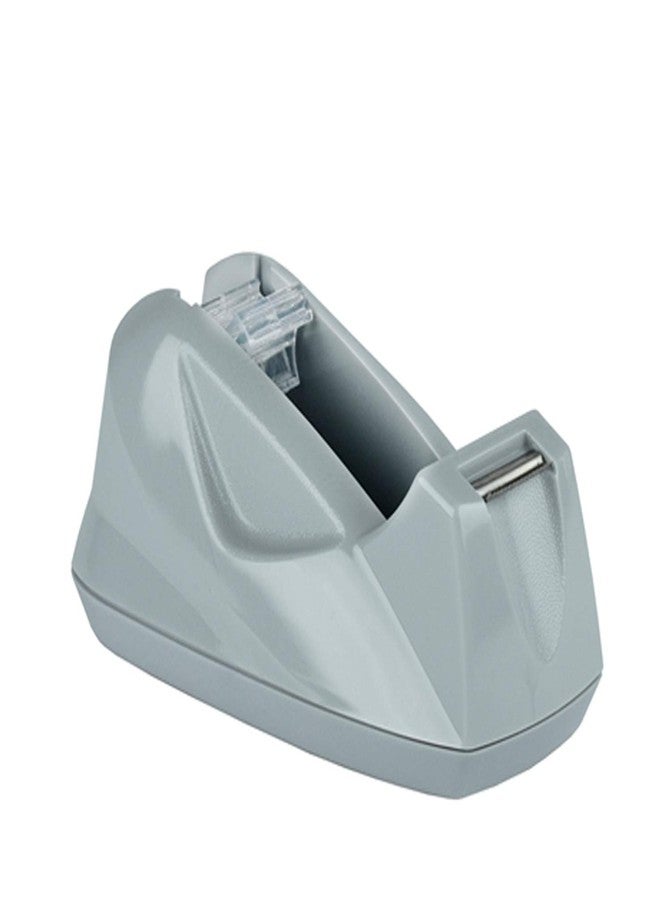 Acrimet Premium Desktop Tape Dispenser, Plastic, Non-Skid Base (Heavy Duty) (Platinum Silver Color) - Image 2