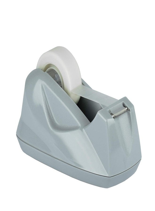 Acrimet Premium Desktop Tape Dispenser, Plastic, Non-Skid Base (Heavy Duty) (Platinum Silver Color) - Image 1