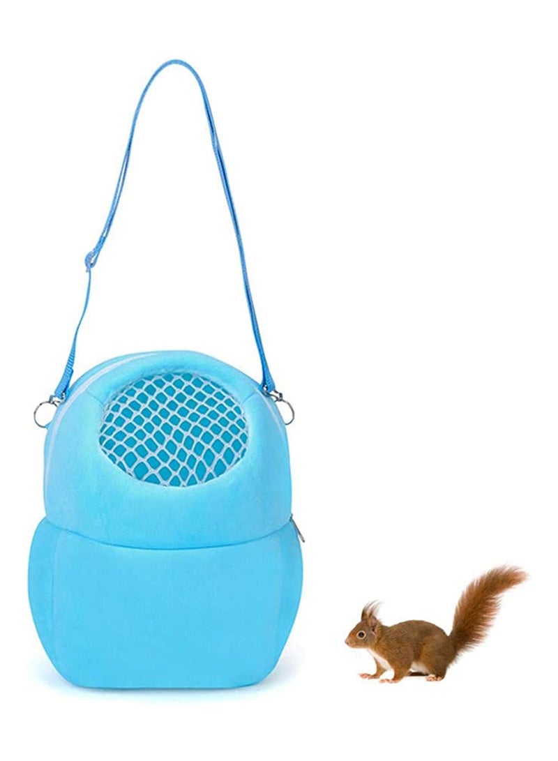 SYOSI Hamster Carrier Portable Breathable Outgoing Travel Bag with Shoulder Strap Warm Sleeping Hanging Bag for Small Pets Hedgehog Sugar Glider Squirrel Rabbit  - Image 1