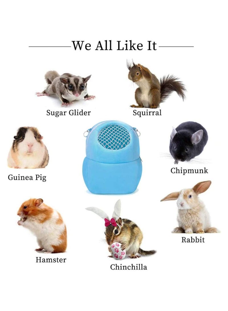SYOSI Hamster Carrier Portable Breathable Outgoing Travel Bag with Shoulder Strap Warm Sleeping Hanging Bag for Small Pets Hedgehog Sugar Glider Squirrel Rabbit  - Image 3