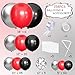 MEBAY Black Red Metallic and Confetti Silver Balloons Garland Arch Kit 147 Pcs Latex Balloon Different Sizes for Birthday Party Graduation Fathers Day Anniversary Bachelorette Party Decoration - Image 4