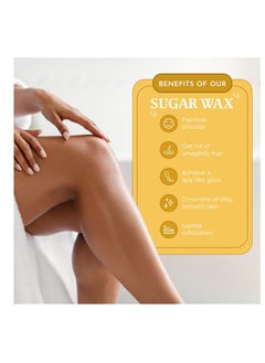 MOOM MOOM Organic Sugar Wax with Tea Tree Oil, 12 oz Jar - Hair Removal for Bikini, Brazilian, Face & Legs - Soft Wax for Sensitive Skin, Wax Beads Alternative For Women & Men (Waxing Strips NOT Included)  - Image 4