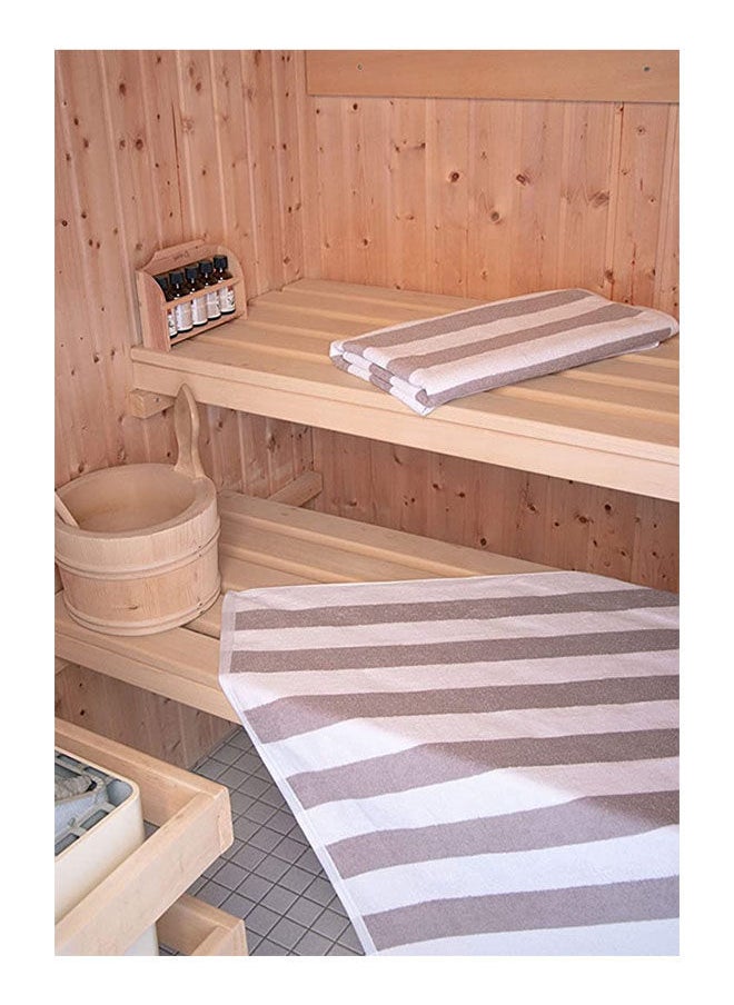 SIGNOOLA - Signoola 2 Kids Bath towels 50 x 100 cm Brown Stripes, 100% cotton. - Image 1