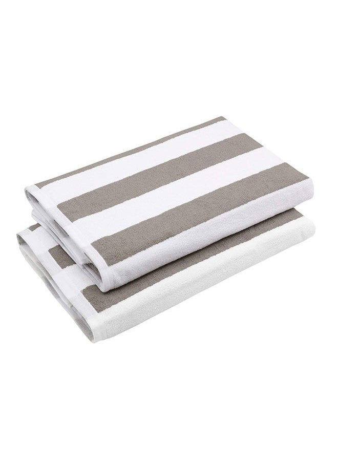 SIGNOOLA - Signoola 2 Kids Bath towels 50 x 100 cm Brown Stripes, 100% cotton. - Image 1