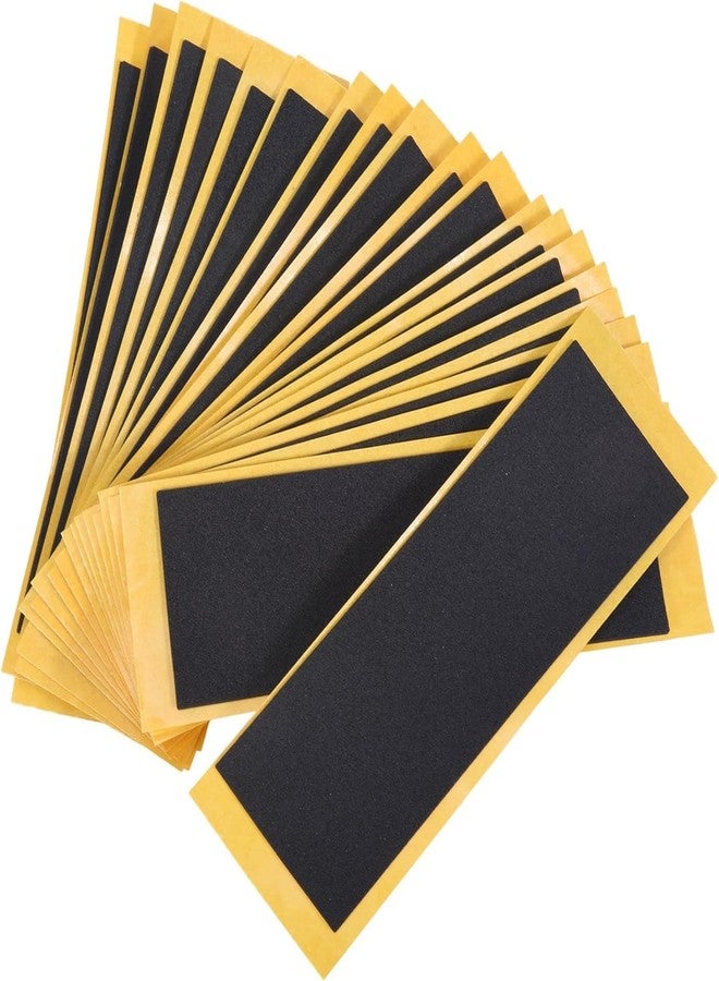 Tustao 20Pcs/Lot Black Fingerboard Deck Uncut Tape Stickers Black Foam Grip Tape Stickers 38mmx110mm, Finger Toy Skateboards Parts - Image 1