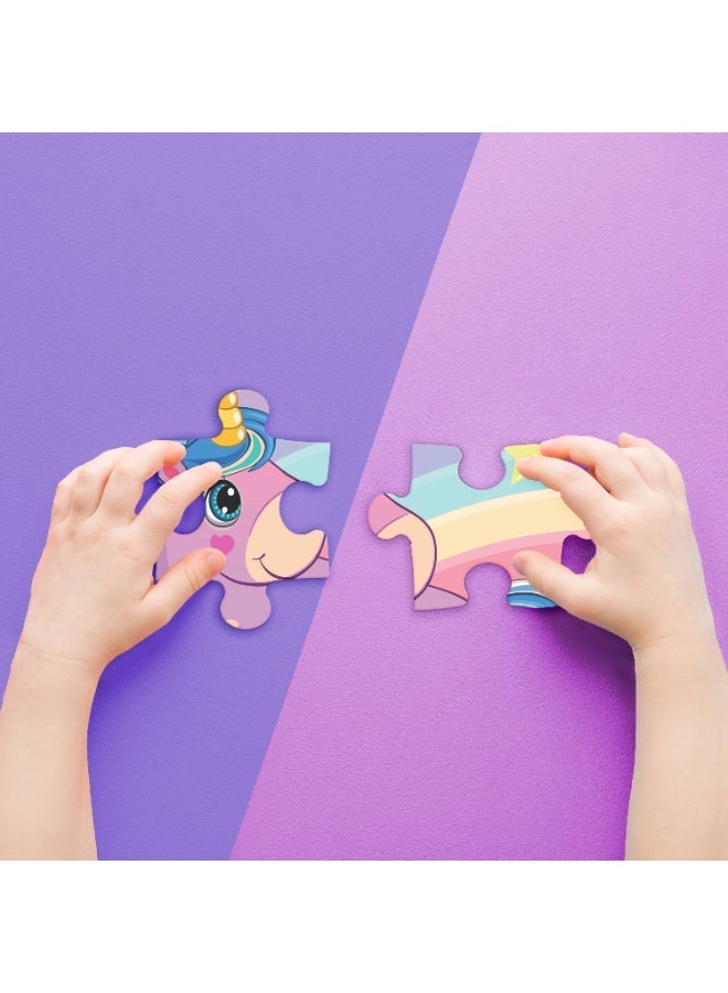Hinkler Junior Jigsaw Carry & Play Puzzle Rainbow Unicorns | 45 Pcs | Fun & Travel Game For Kids | Challenging Brain Booster | Age 4-6 - Image 5