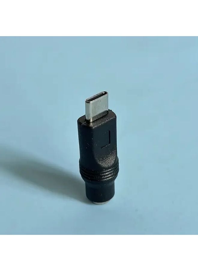 1Pc DC 2 1x5 5mm Female to USB Type C Male Adapter Black - Image 5