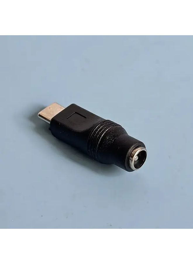 1Pc DC 2 1x5 5mm Female to USB Type C Male Adapter Black - Image 4