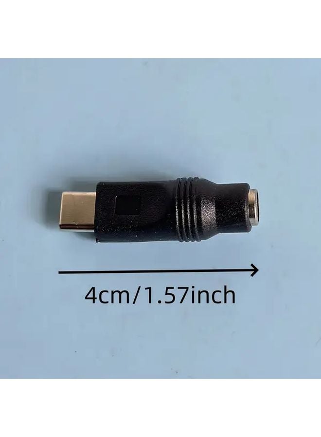 1Pc DC 2 1x5 5mm Female to USB Type C Male Adapter Black - Image 3