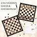 Peradix Magnetic Chess Set 12 Inch Classic 2 in 1 with Chess Pieces Wood Board Box with Storage 2 Extra Queens Wooden Chess Board Games for Kids and Adults Family Educational Gift Sets - Image 4
