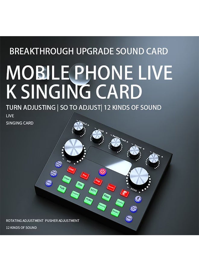 V8S Podcast Recording Device with Voice Changer, Podcast Mixer, Sound Card, DJ Audio Mixer Interface for PC Game Live Streaming or Podcast/Live Sound Card with DJ Audio Mixer - Image 2