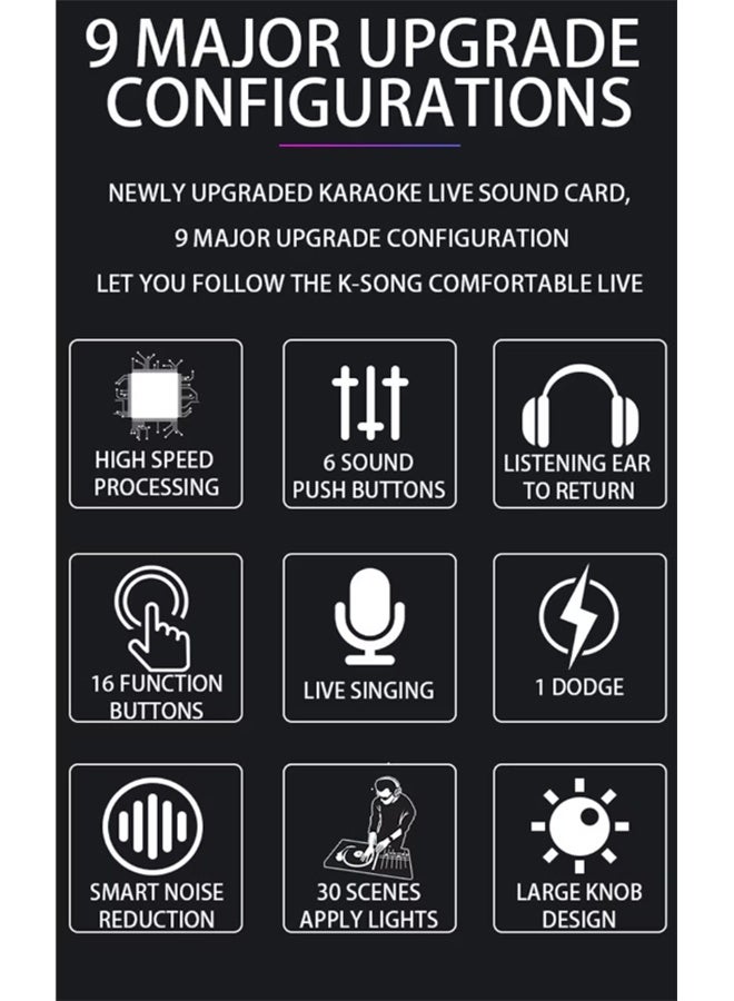 V8S Podcast Recording Device with Voice Changer, Podcast Mixer, Sound Card, DJ Audio Mixer Interface for PC Game Live Streaming or Podcast/Live Sound Card with DJ Audio Mixer - Image 4