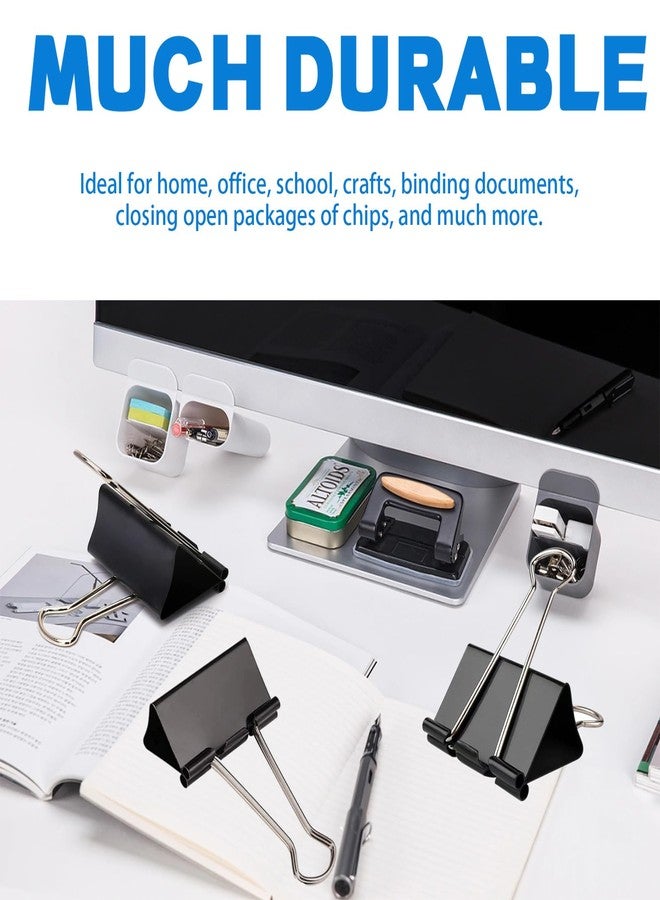 KAKAMINA 50 Pack Extra Large Binder Clips 2.4 Inch, Upgrade Large Binder Clips Big Paper Clips Clamps for Office and Home Supplies, Black - Image 3