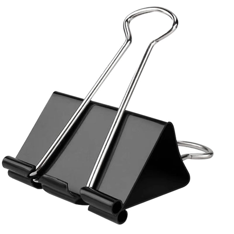 KAKAMINA 50 Pack Extra Large Binder Clips 2.4 Inch, Upgrade Large Binder Clips Big Paper Clips Clamps for Office and Home Supplies, Black - Image 1