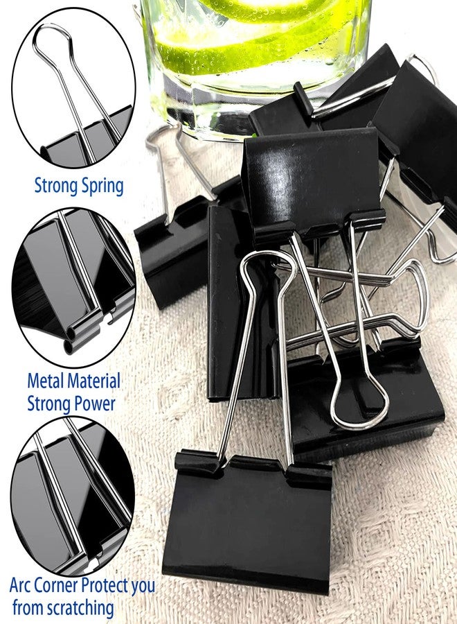 KAKAMINA 50 Pack Extra Large Binder Clips 2.4 Inch, Upgrade Large Binder Clips Big Paper Clips Clamps for Office and Home Supplies, Black - Image 4
