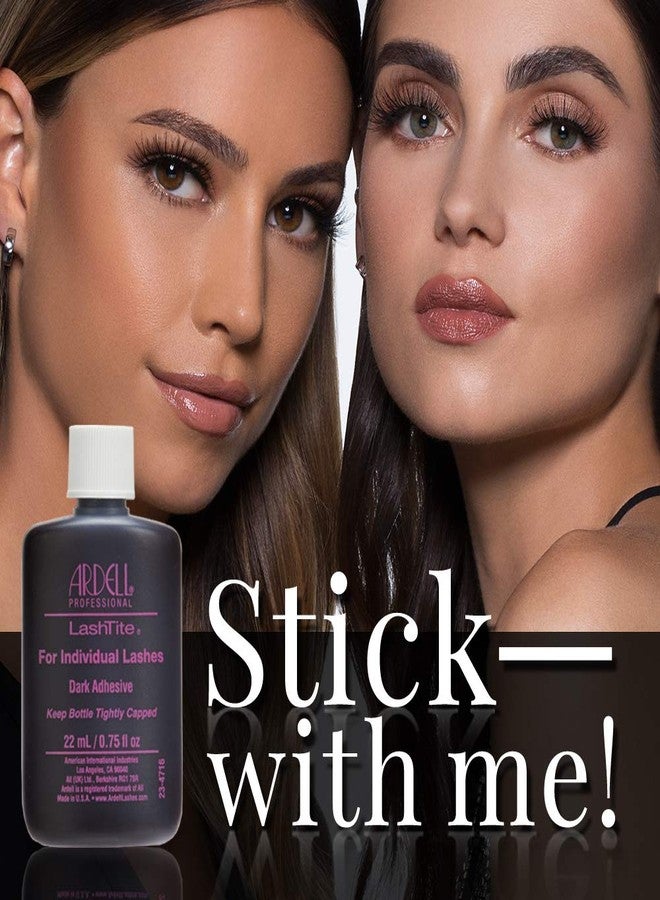 Ardell LashTite Lash Adhesive, Dark Eyelash Glue for Individual Lashes - Long-Lasting Waterproof Lash Glue, 0.75 oz, 2 Pack - Image 2