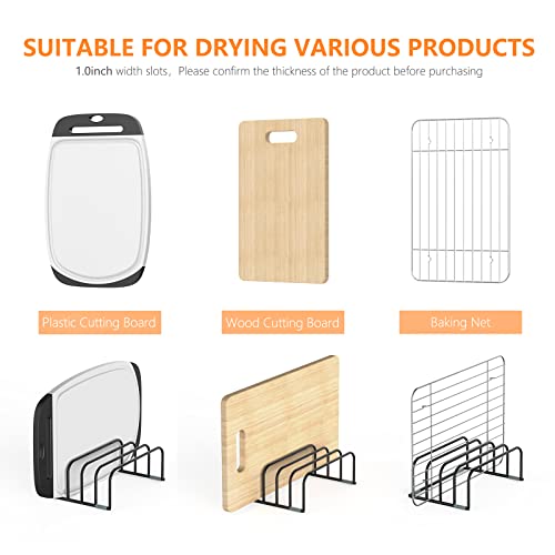KORRTFID Cutting Board Storage Rack, Compact Cutting Board Organizer, Chopping Board Storage Stand Rack, Bakeware & Cookie Pan Sheets Organizer (1.0 Inch Width Slots) - Image 5