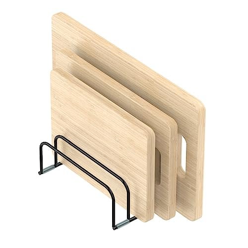 KORRTFID Cutting Board Storage Rack, Compact Cutting Board Organizer, Chopping Board Storage Stand Rack, Bakeware & Cookie Pan Sheets Organizer (1.0 Inch Width Slots) - Image 1