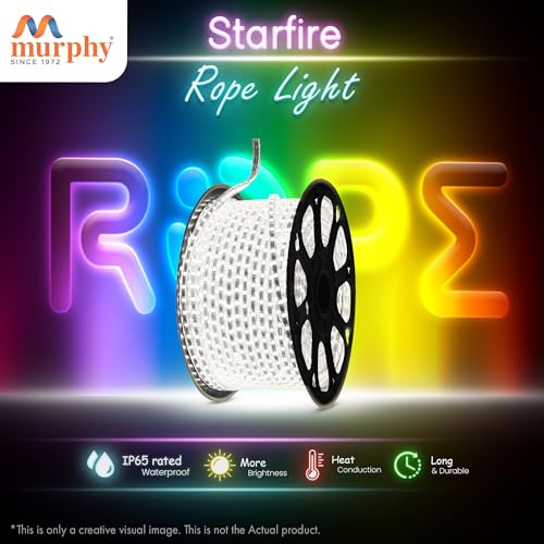 Murphy 2835-120 Led High Lumen Waterproof Indoor Outdoor Home Deorative,Diwali Lights,Rope Pipe Light,Cove Light (120 Led/Mtr) (Cool White)10 meters - Image 2