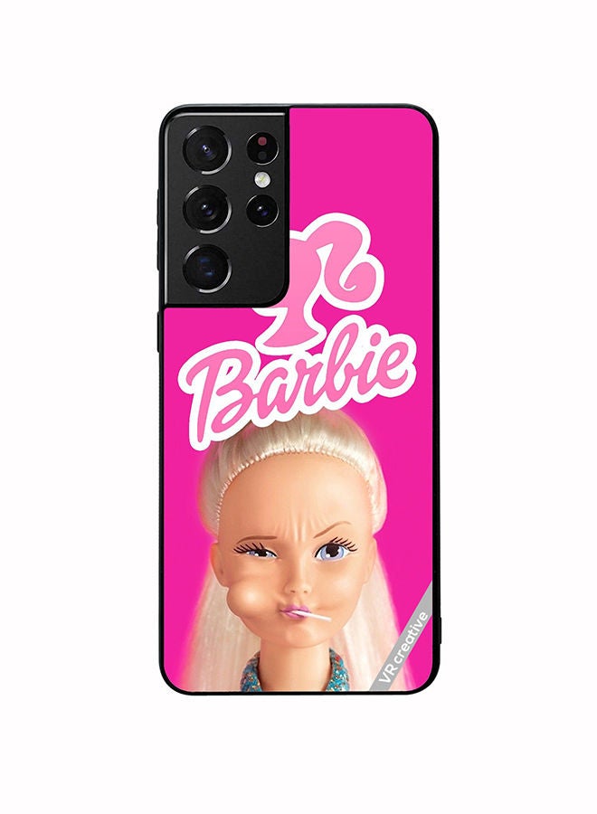 VR CREATIVE Protective Case Cover For Samsung Galaxy S21 Ultra 5G Babrbie Loliipop Design Multicolour - Image 1