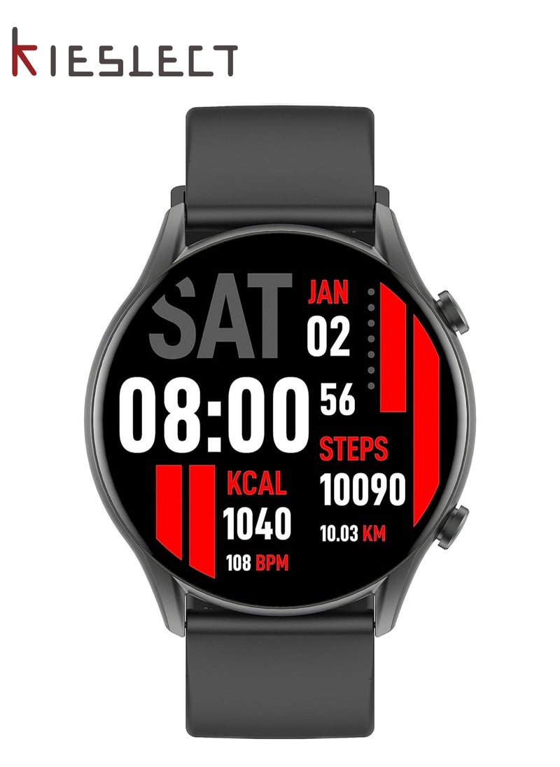 KIESLECT - Kieslect Kr Smart Watch for Men Women(Answer/Make Calls),1.32"Semi-AMOLED Touch Screen,Blood Oxygen SpO2, 24/7Heart Rate Monitor,70 Sports Modes Fitness Tracker,IP68,Compatible with Android iOS - Image 1