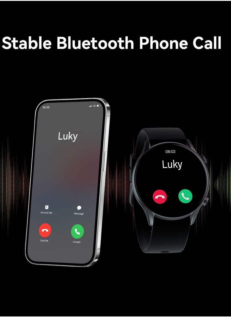 KIESLECT - Kieslect Kr Smart Watch for Men Women(Answer/Make Calls),1.32"Semi-AMOLED Touch Screen,Blood Oxygen SpO2, 24/7Heart Rate Monitor,70 Sports Modes Fitness Tracker,IP68,Compatible with Android iOS - Image 1