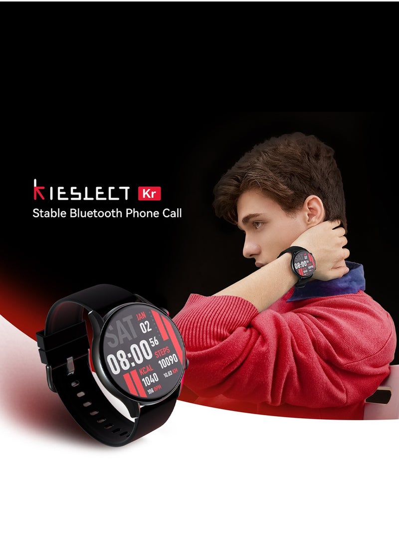 KIESLECT - Kieslect Kr Smart Watch for Men Women(Answer/Make Calls),1.32"Semi-AMOLED Touch Screen,Blood Oxygen SpO2, 24/7Heart Rate Monitor,70 Sports Modes Fitness Tracker,IP68,Compatible with Android iOS - Image 1