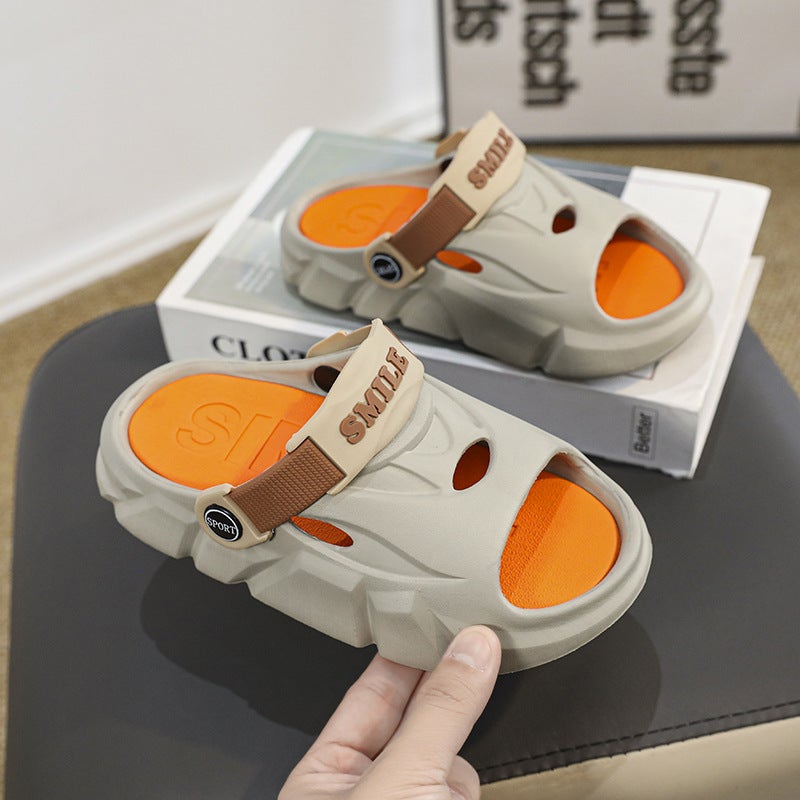 Children'S Slippers Hole Shoes Boys Summer Non-Slip Indoor Home Sandals Baotou Women'S Outwear Beach Shoes Children'S Sandals - Image 1
