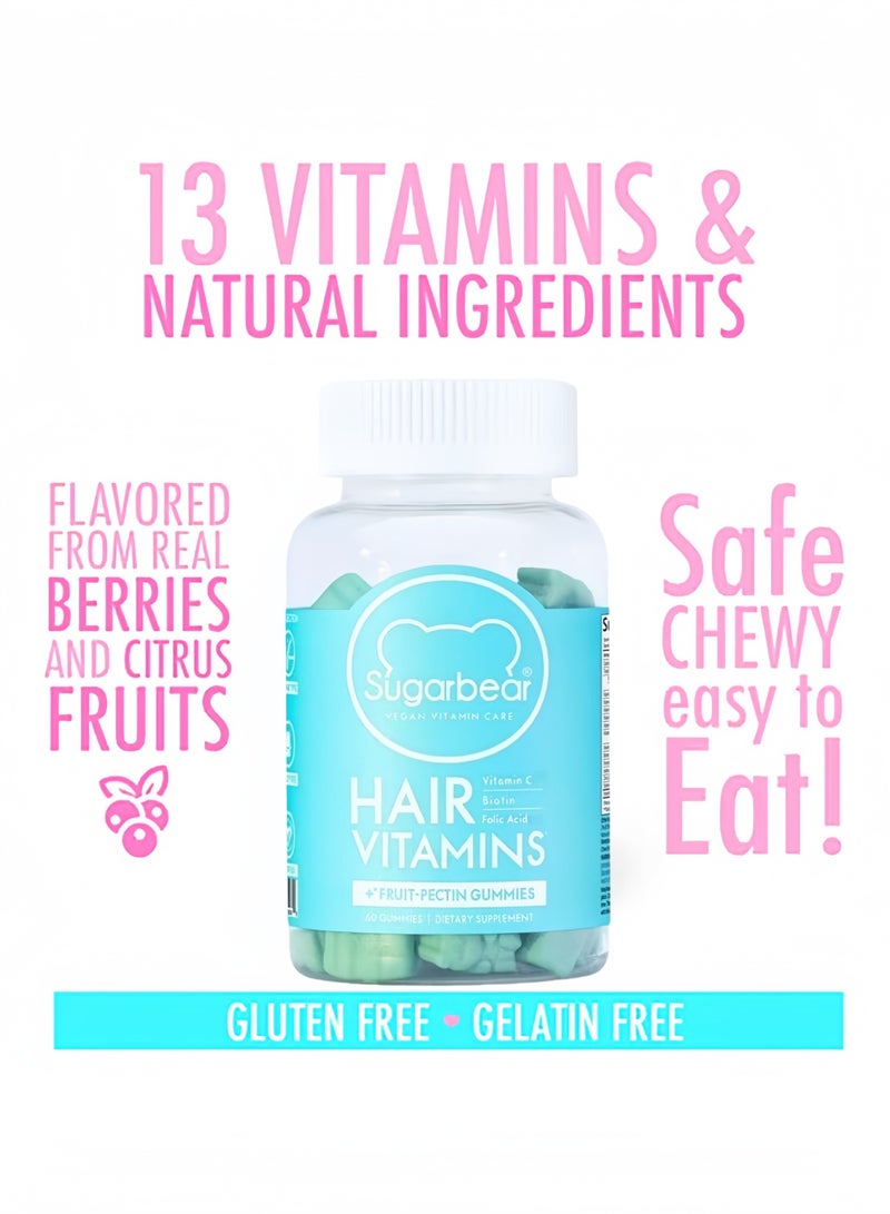 SugarbearPRO Skin Vitamins Gummies Biotin Gummies Good For Hair Skin Nail 60 Gummies  - Image 3