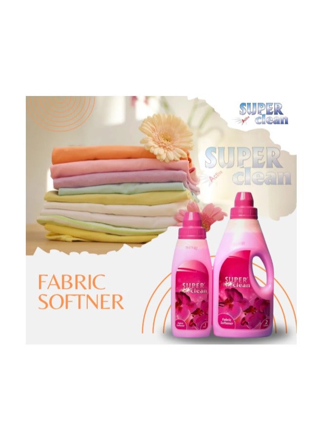 سوبر كلين سوبركلين منعم الأقمشة 2 لتر + 1 لتر – عرض توفير باللون الوردي | نعومة وانتعاش طويل الأمد - Image 3
