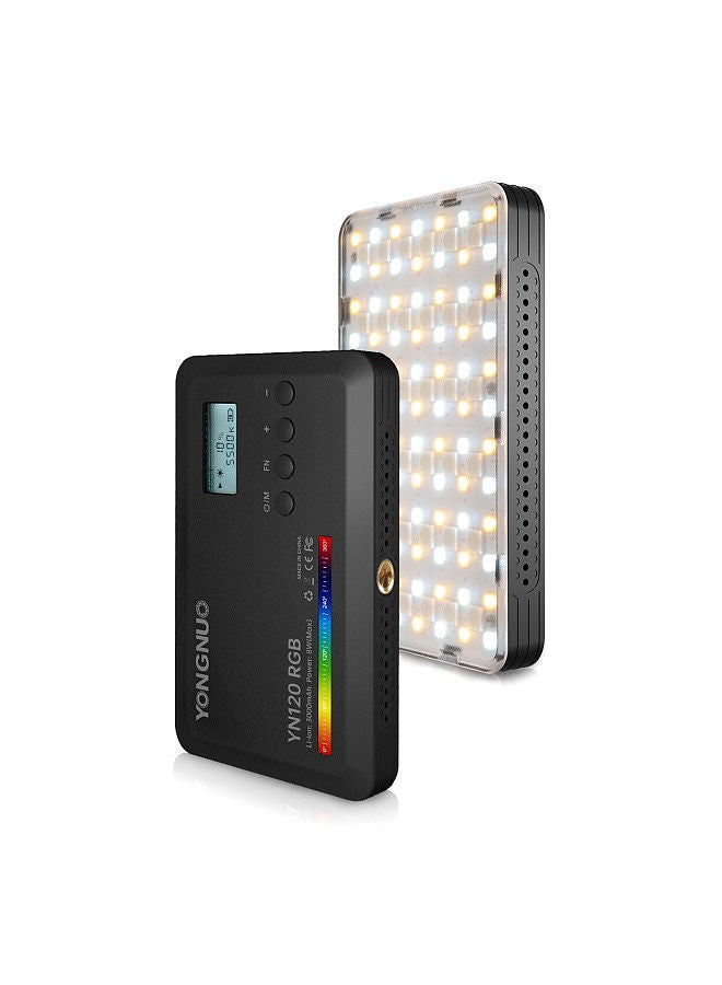 YONGNUO YONGNUO YN120 8W RGB Photography Lamp Bi-color LED Light Pocket Vlog Light 2500K-9900K  - Image 1