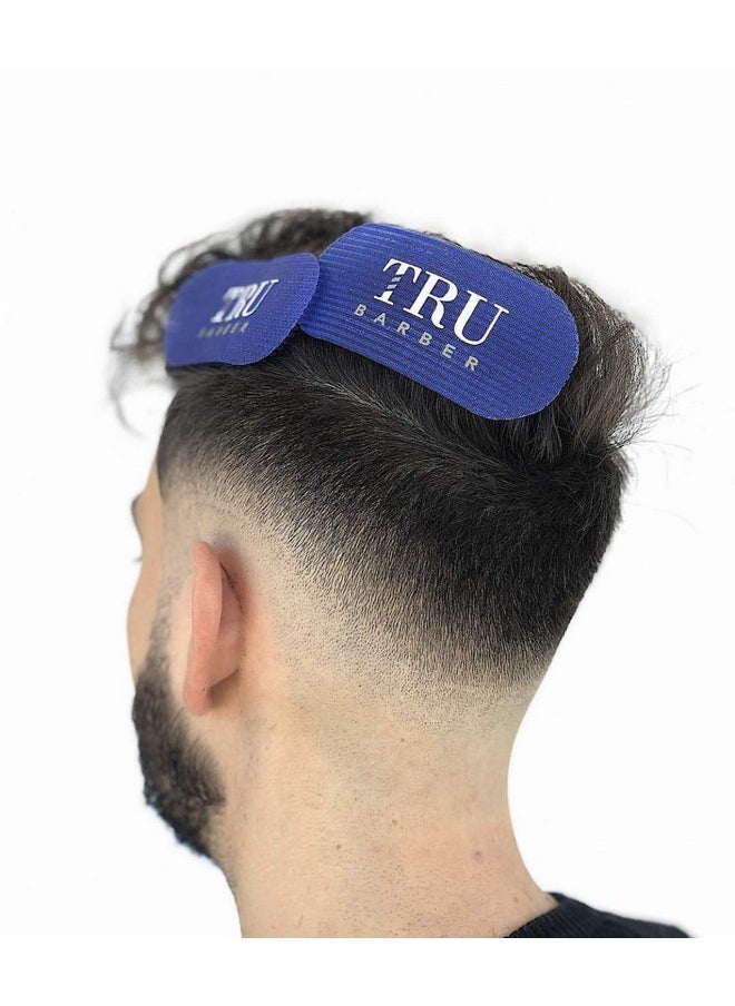 TRU BARBER - Hair Grippers 3 Colors Bundle Pack 6 Pcs For Men And Women Salon And Barber Hair Clips For Styling Hair Holder Grips (Red/White/Blue) - Image 1