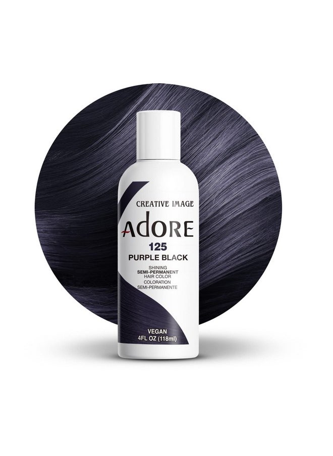 Adore Semi Permanent Hair Color Vegan And Crueltyfree Hair Dye 4 Fl Oz 125 Purple Black (Pack Of 1)  - Image 1