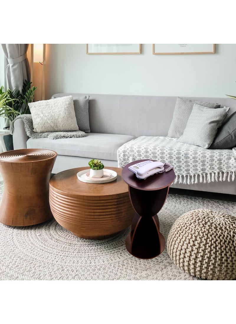 NIYANTA Niyanta Wooden Folding Side Table DIY Foldable Coffee Table for Living Room GardenOfficeOutdoor Corner TableBedside Stool for Bedroom Bedside Sofa Side Modern Coffee Table End Table  - Image 2