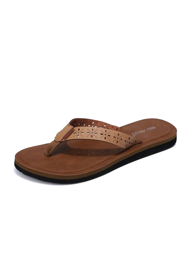 Women's Comfort Thong Sandals Stylish Cut-Out Flip Flops Quick Dry Summer Beach Slippers