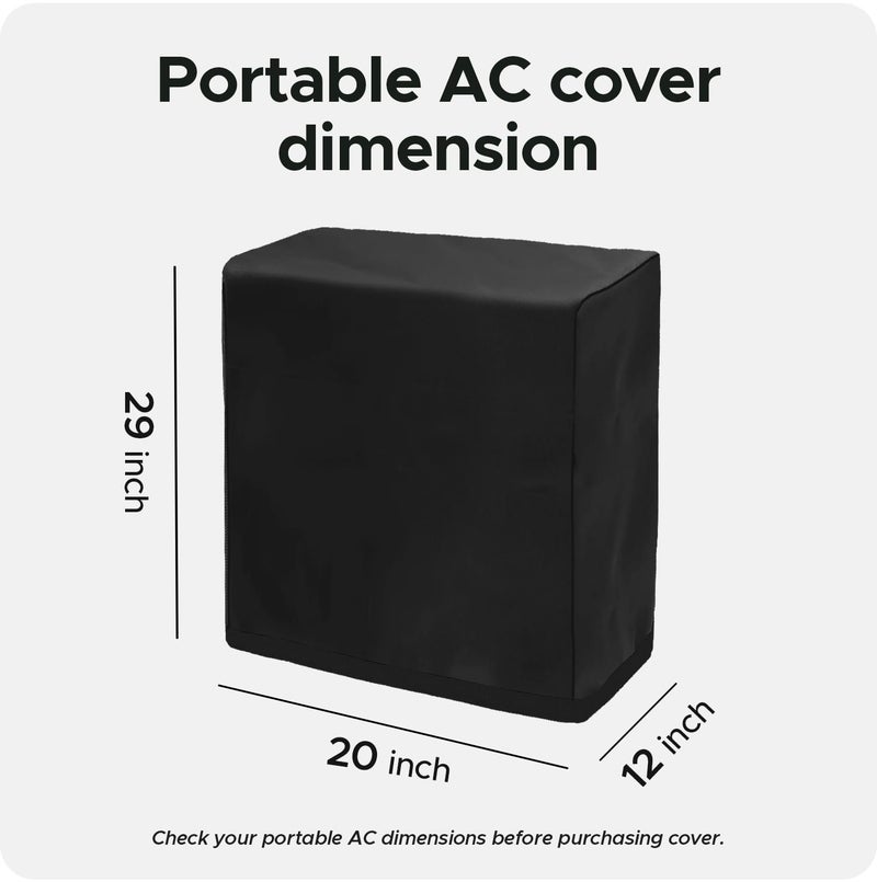 Encasify Portable AC Cover – Dustproof & Scratch-Proof Protective Cover for Cruise Air Conditioners (Black) - Image 3