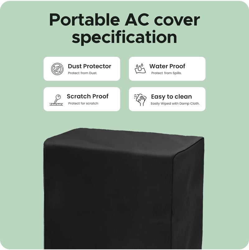 Encasify Portable AC Cover – Dustproof & Scratch-Proof Protective Cover for Cruise Air Conditioners (Black) - Image 4