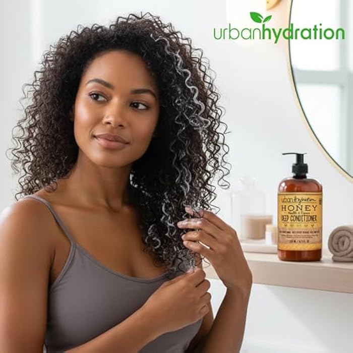Urban Hydration حزمة الشامبو والبلسم من أوربان هايدريشن بالعسل للصحة والإصلاح | خالي من الكبريتات والبارابين والأصباغ، ينظف ويرطب ويصلح للشعر الصحي واللامع، لجميع أنواع الشعر، 16.9 أونصة سائلة - Image 5