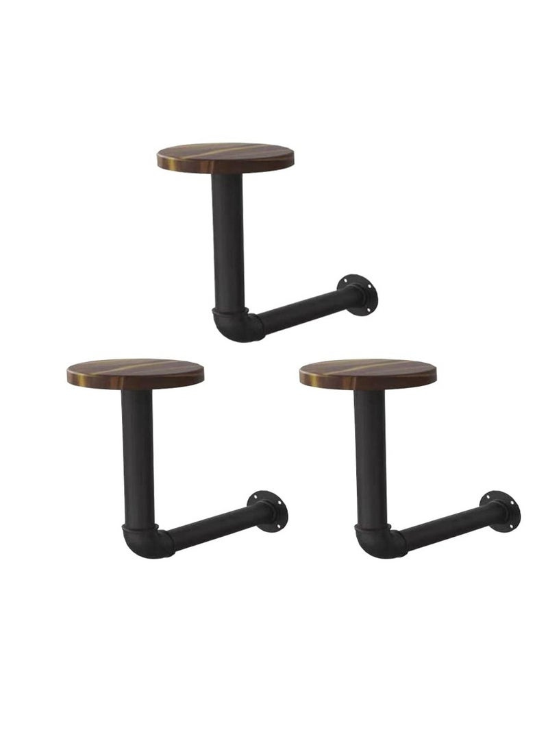 SYOSI 3PCS Wall Mounted Hat Rack Holder, Motorcycle Helmet Holder Jacket Hanger Wall Mounted Multifunctional Rack, Hanging Entryway Hat Hooks and Wig Holder Rack (Length: 7.1in, Height: 10.4in) - Image 1