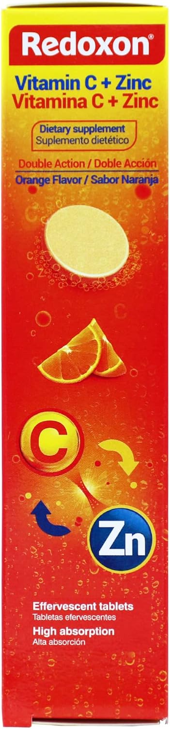 Redoxon أقراص ريدوكسون الفوارة من فيتامين C والزنك بنكهة البرتقال 20 قرصًا فوارًا 282 أونصة - Image 4