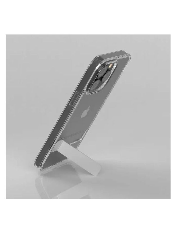 ديفيا غطاء الحماية ديفيا عالي الشفافية مع حامل مدمج لهاتف أيفون 14 برو ماكس (6.7 بوصة) - شفاف - Image 1