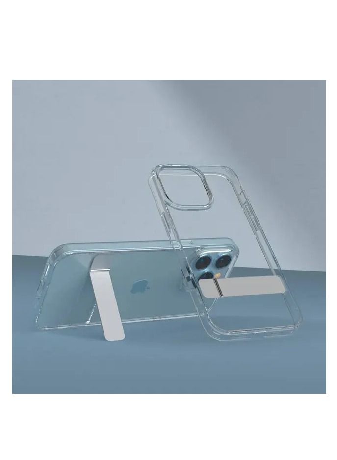 ديفيا غطاء الحماية ديفيا عالي الشفافية مع حامل مدمج لهاتف أيفون 14 برو ماكس (6.7 بوصة) - شفاف - Image 2