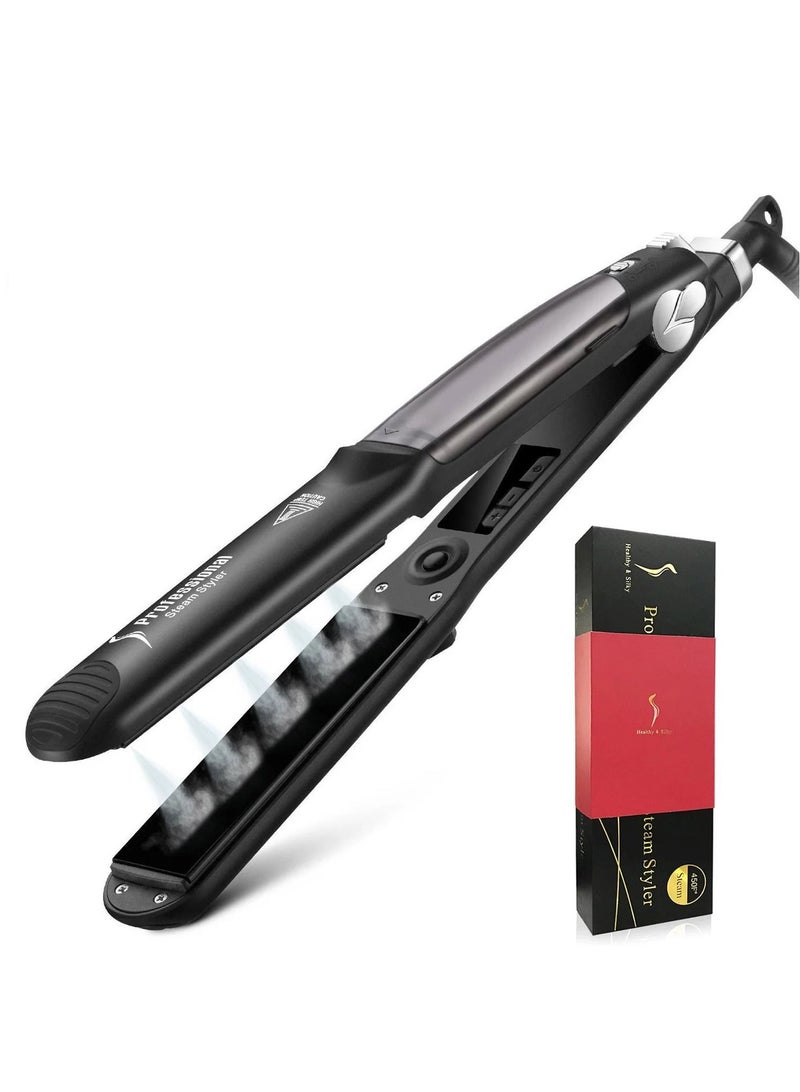 PROFESSIONAL Ceramic steam flat iron professional hair straightening and curling tool - Image 3
