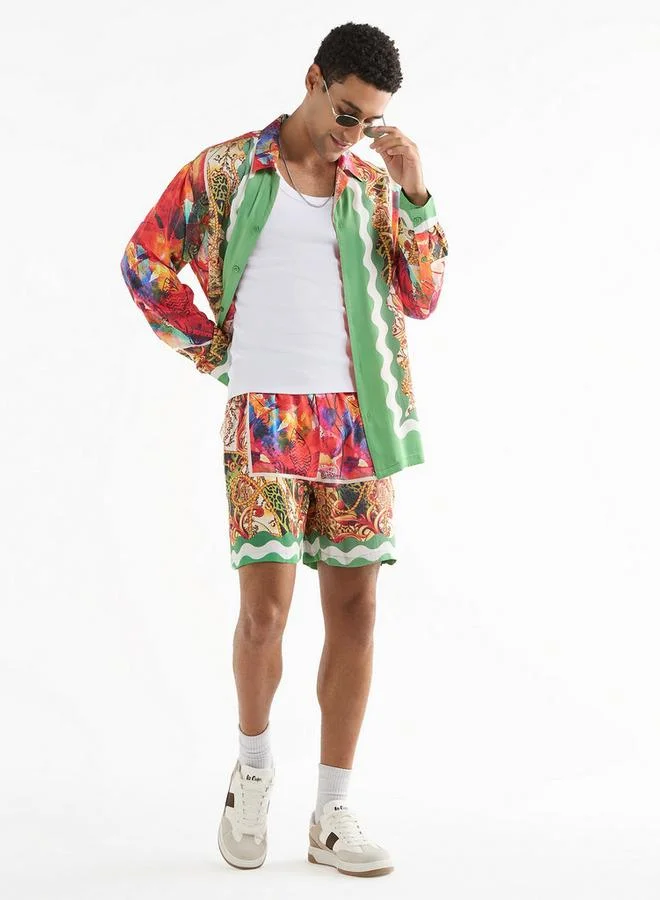 Splash FAV All-Over Print Shorts with Flexi Waist and Pockets