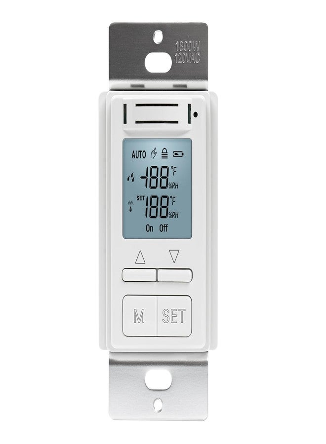 Ortis Smart Humidity Sensor Switch, Ortis Auto Bathroom Fan Control with Real-Time LCD Display, for Bathroom Basement Garage Moisture Protection, Neutral Wire Required - Image 1