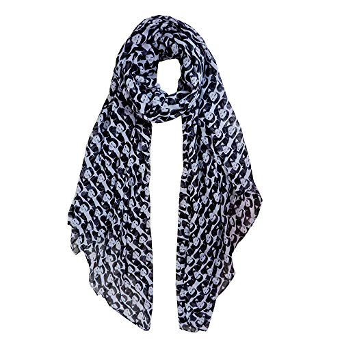 Lingso Women Scarf for Girl Boy Gift Fashion Men's Black Wrap scarf for men (Elvis Presley scarf) - Image 1