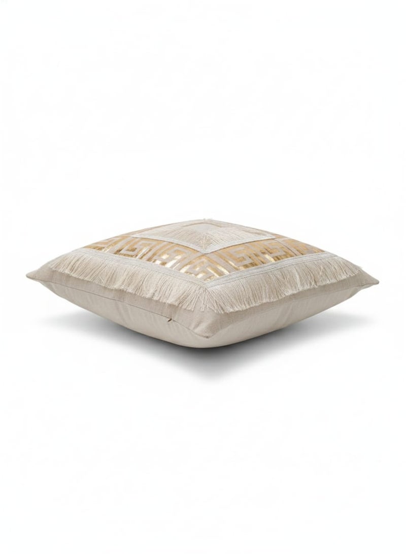 Decorative Modern Pillow Cover Gold & Beige Design 40*40 cm - Image 3