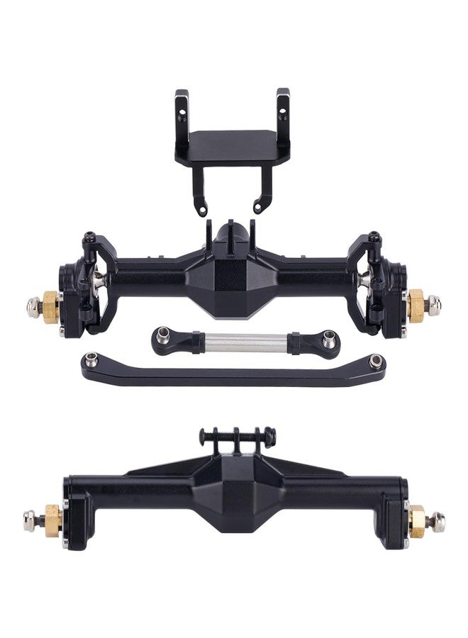 VNUHV '+10mm Diamond CNC Portal Axles with Lay Down Servo Mount & Links for 1/18 RC Crawler TRX4M Axle Upgrade Parts (Black-1Set) - Image 1